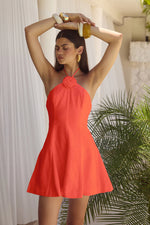 Load image into Gallery viewer, Shelbie Mini Dress - Coral
