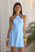Load image into Gallery viewer, Shelbie Mini Dress - Sky Blue
