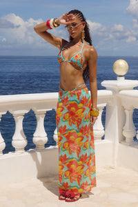 Miami Maxi Skirt - Diaz Aqua
