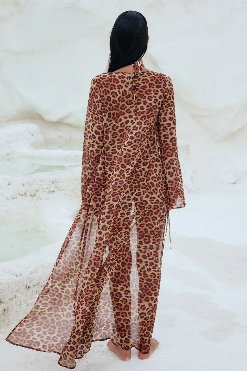 Velzy Cover Up - Leopard Print