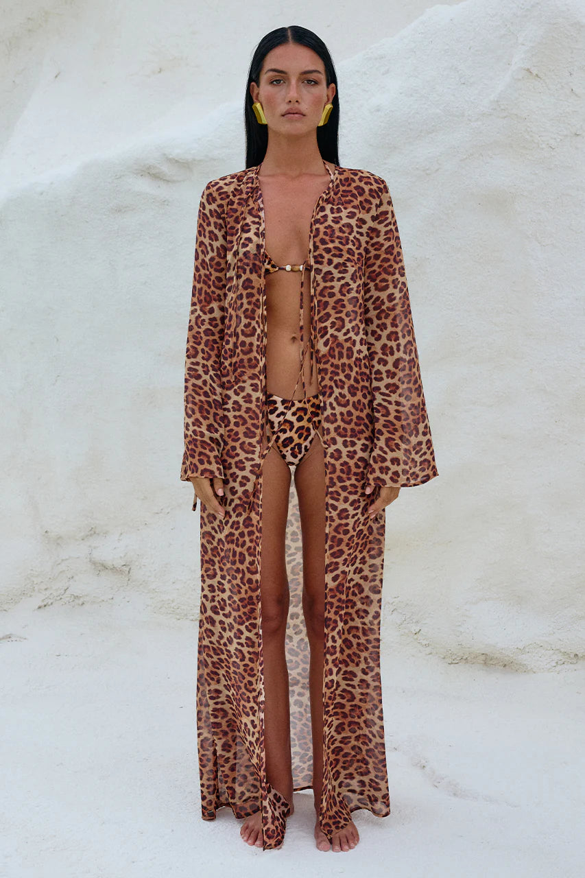 Velzy Cover Up - Leopard Print