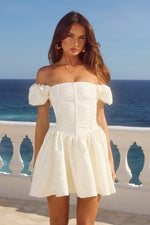Load image into Gallery viewer, Elodie Mini Dress - Ivory
