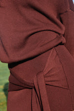 Load image into Gallery viewer, Aria One Shoulder Knit Mini Dress - Berry
