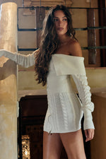 Load image into Gallery viewer, Freyana Knit Mini Dress - Sand
