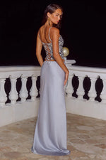 Load image into Gallery viewer, Nessa Low Waist Maxi Skirt - Silver
