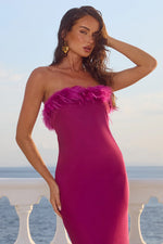 Load image into Gallery viewer, Ariana Strapless Maxi Dress - Plum
