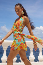 Load image into Gallery viewer, Zia Mini Dress - Diaz Aqua
