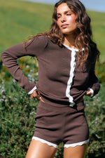 Load image into Gallery viewer, Milenia Knit Hot Shorts - Chocolate
