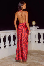 Load image into Gallery viewer, Posey Low Plunge Maxi Dress - Noah Cherry
