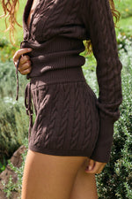 Load image into Gallery viewer, Freyana Knit Hot Shorts - Chocolate
