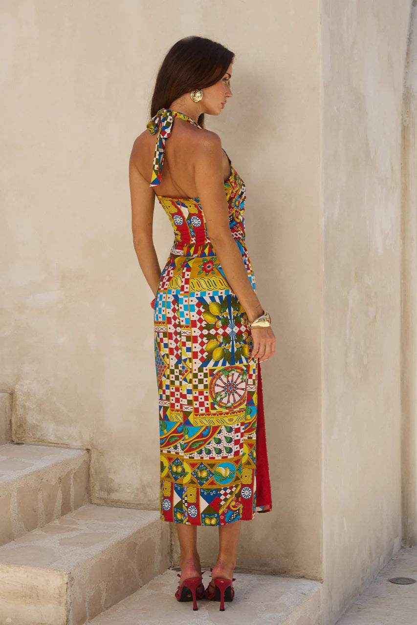 Phara Midi Dress - Phaedra Print