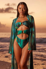 Load image into Gallery viewer, Camille Robe - Cabana Green
