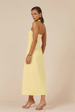 Load image into Gallery viewer, Saphira Long Midi Dress - Lemon
