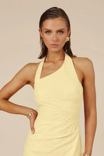 Load image into Gallery viewer, Saphira Long Midi Dress - Lemon
