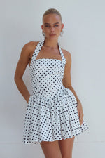 Load image into Gallery viewer, Winslow Mini Dress - White Polka
