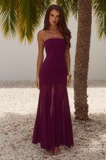 Load image into Gallery viewer, Remi Strapless Maxi Dress - Plum

