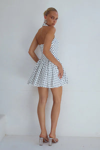 Winslow Mini Dress - White Polka