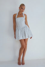 Load image into Gallery viewer, Winslow Mini Dress - White Polka
