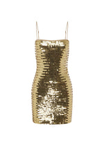Load image into Gallery viewer, Kerrie Sequin Mini Dress - Gold

