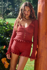 Load image into Gallery viewer, Aurora Knit Shorts - Red
