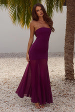 Load image into Gallery viewer, Remi Strapless Maxi Dress - Plum
