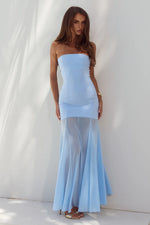 Load image into Gallery viewer, Remi Strapless Maxi Dress - Sky Blue
