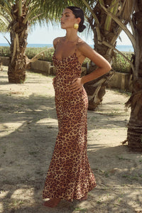 Albion Maxi Dress - Leopard Print