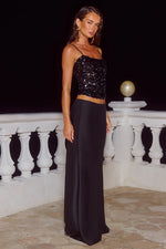 Load image into Gallery viewer, Nessa Low Waist Maxi Skirt - Black

