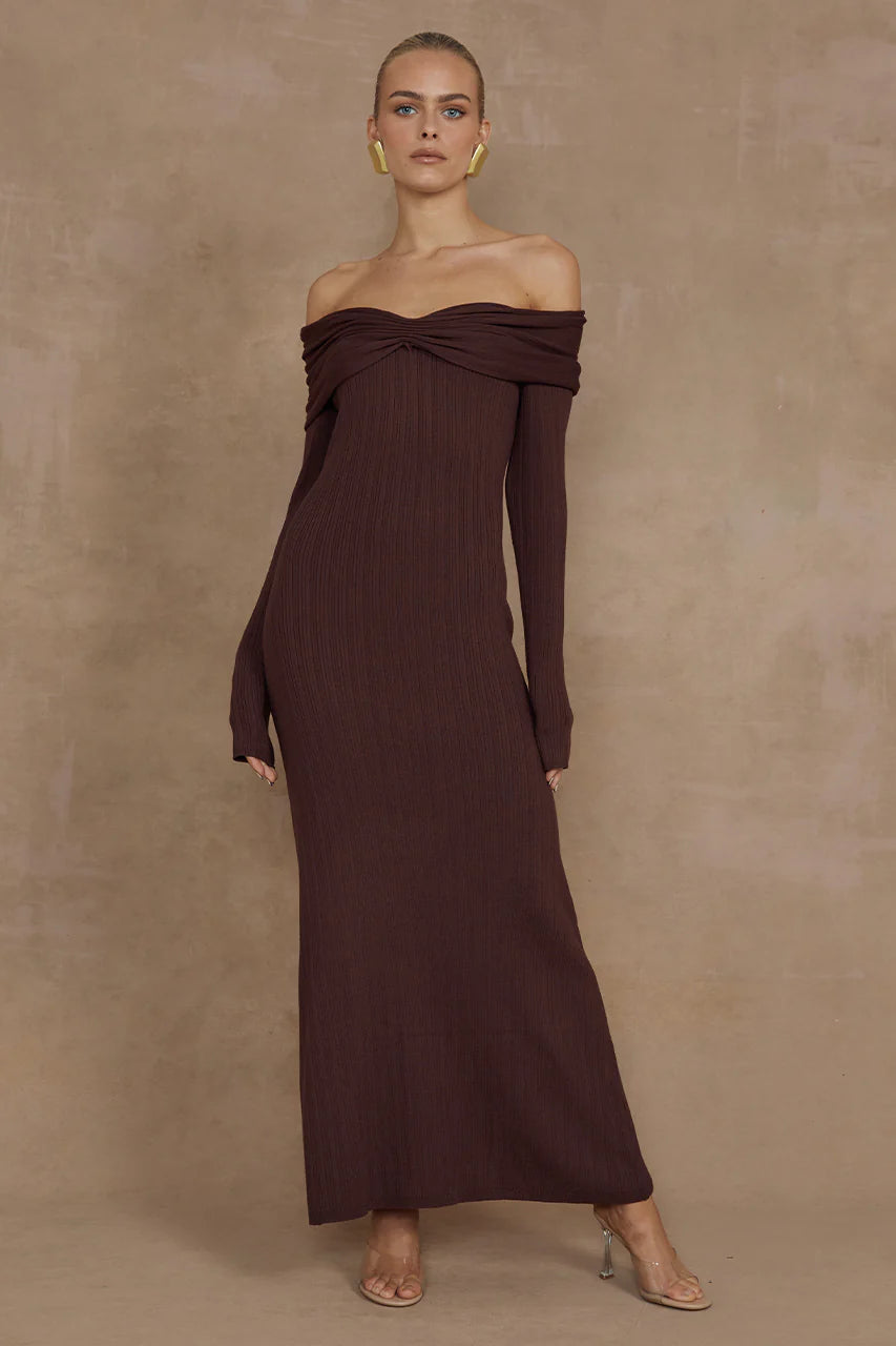 Airilie Maxi Dress - Brown