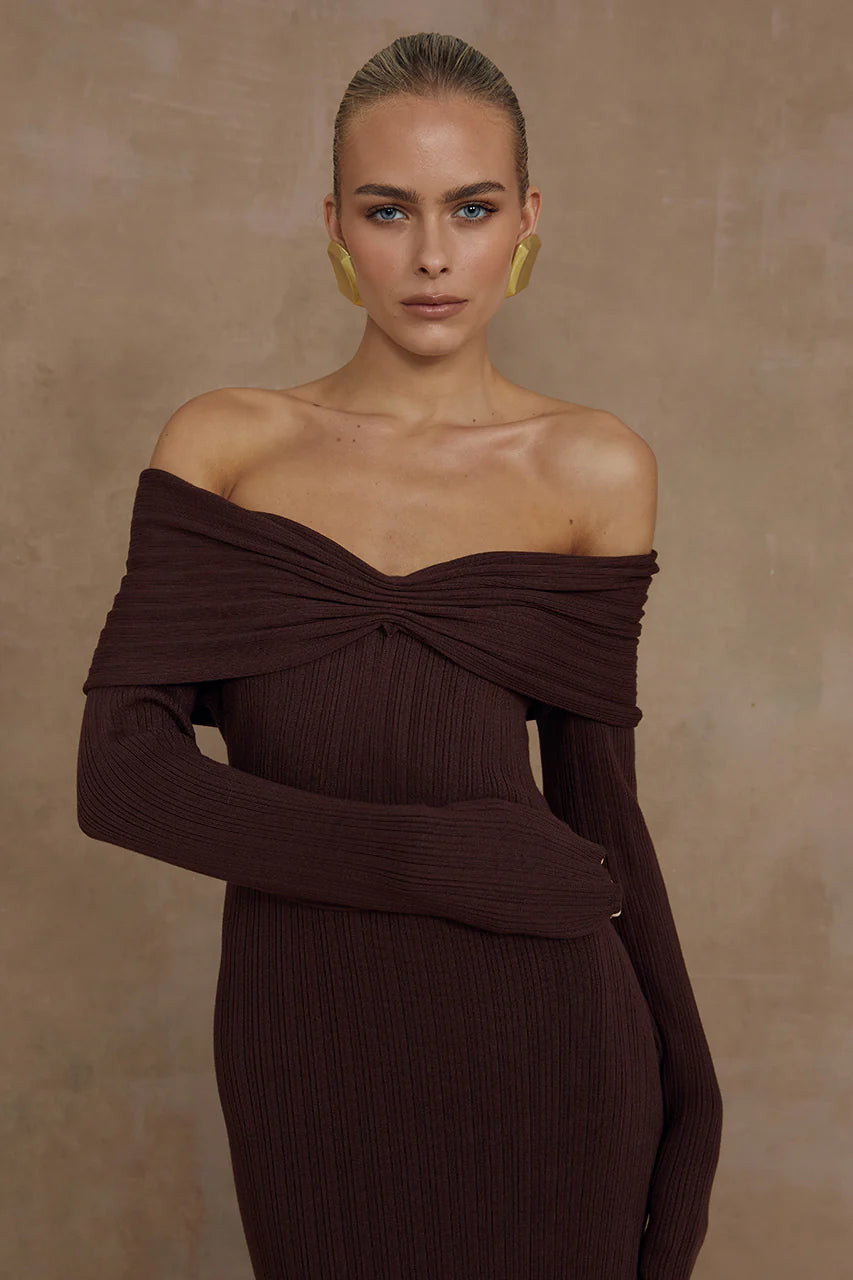Airilie Maxi Dress - Brown
