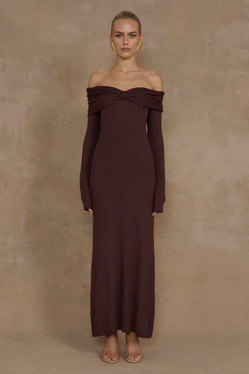 Airilie Maxi Dress - Brown