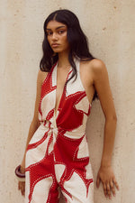 Load image into Gallery viewer, Arlette Halter Jumpsuit - Arlette Red
