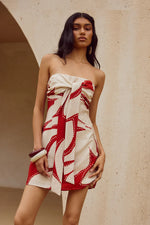 Load image into Gallery viewer, Arlette Strapless Mini Dress - Arlette Red

