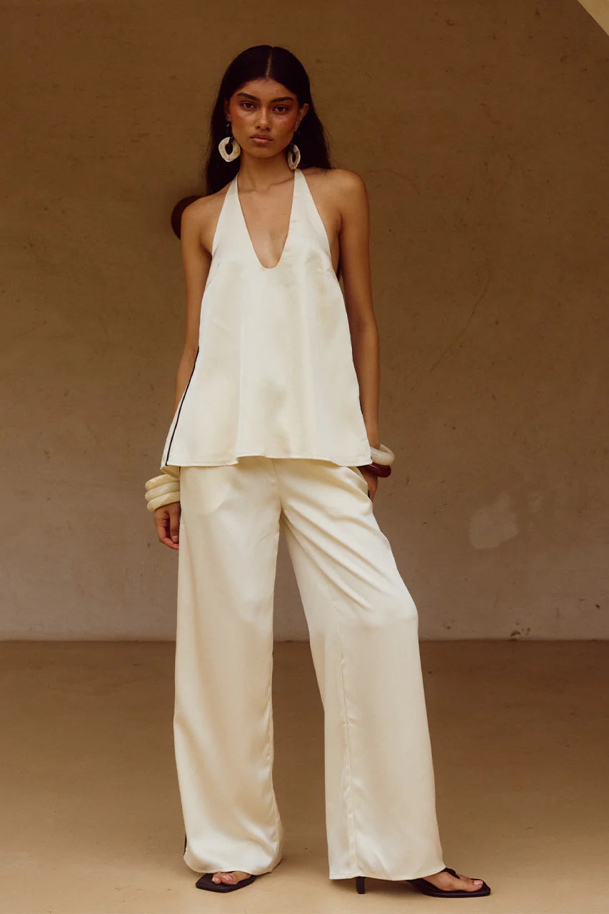 Bailie Palazzo Pant - Cream