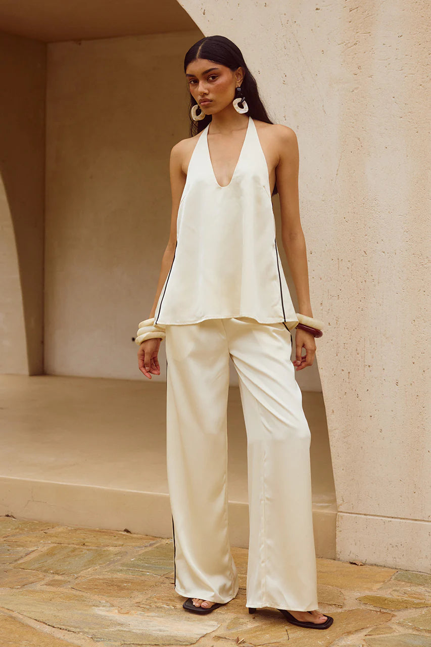 Bailie Palazzo Pant - Cream