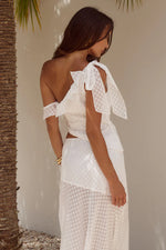 Load image into Gallery viewer, Junie One Shoulder Frill Top - White
