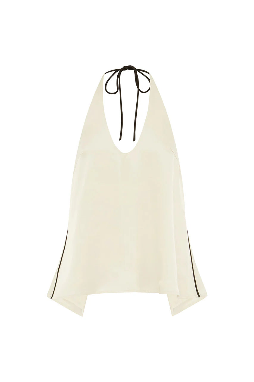 Bailie Halter Top - Cream
