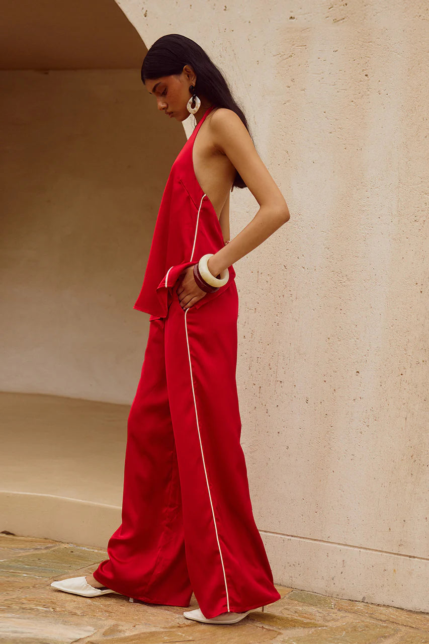 Bailie Palazzo Pant - Red