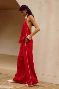 Bailie Palazzo Pant - Red