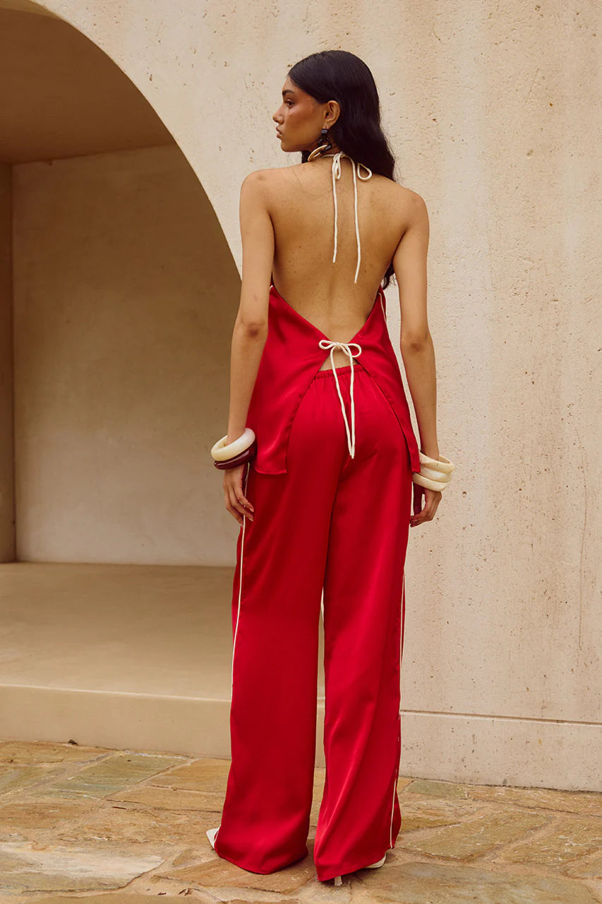 Bailie Palazzo Pant - Red