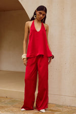 Load image into Gallery viewer, Bailie Halter Top - Red
