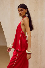Load image into Gallery viewer, Bailie Halter Top - Red
