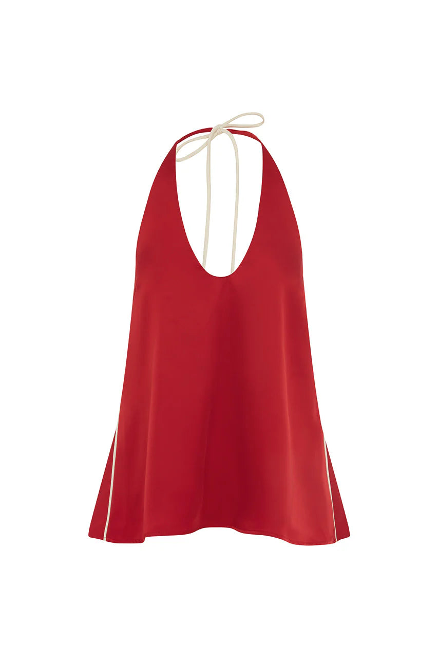 Bailie Halter Top - Red