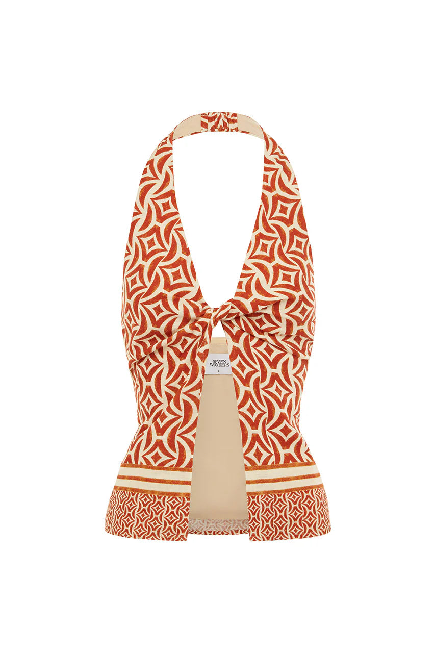 Alara Halter Top - Alara Red