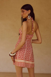 Alara Halter Mini Dress - Alara Red