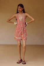 Load image into Gallery viewer, Alara Halter Mini Dress - Alara Red
