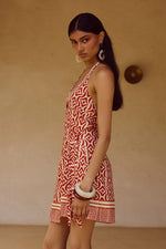 Load image into Gallery viewer, Alara Halter Mini Dress - Alara Red
