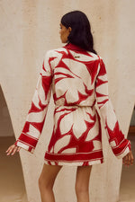 Load image into Gallery viewer, Arlette Sleeved Mini Dress - Arlette Red
