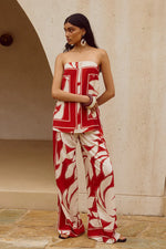 Load image into Gallery viewer, Arlette Palazzo Pant - Arlette Red
