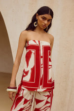 Load image into Gallery viewer, Arlette Strapless Top - Arlette Red
